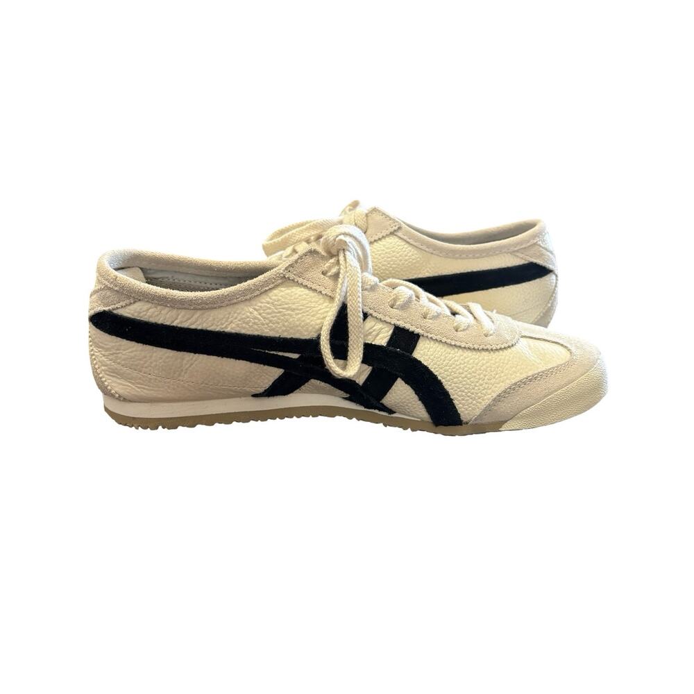 Onitsuka Tiger Mexico 66 Vintage Birch Black Leather Sneakers US 5.5